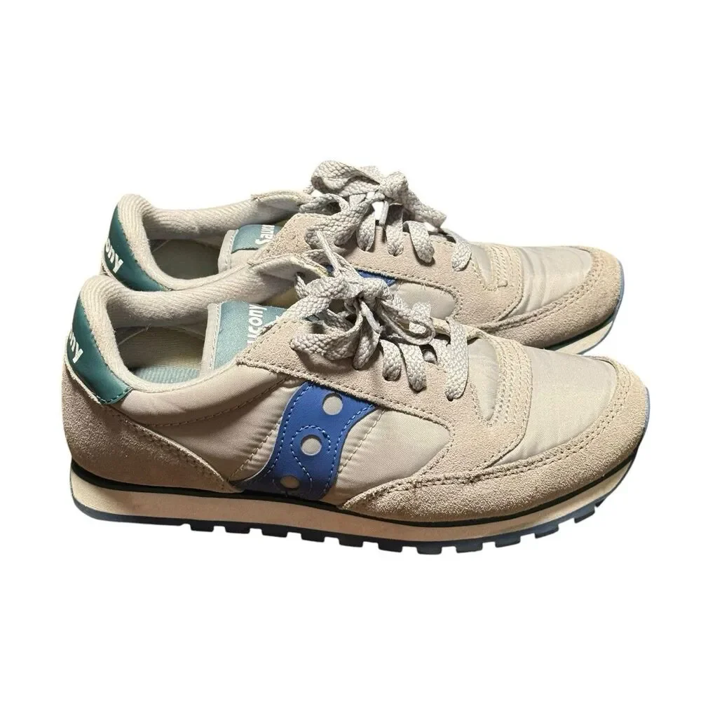 Saucony Jazz Low Pro Blue Gray Sneakers Mens Size 5 Classic Retro Running Shoes